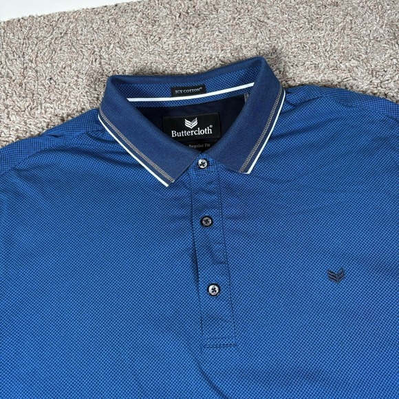 Butter Cloth Polo Shirt Men's XL Icy Cotton Navy Stretch Golf Performance - Picture 1 of 9